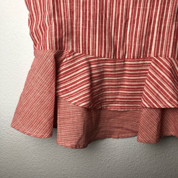 Heartloom Thelma Striped Flare Tank Top Red White - Picture 4 of 8